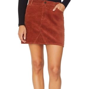 Sanctuary rust colored denim corduroy skirt
